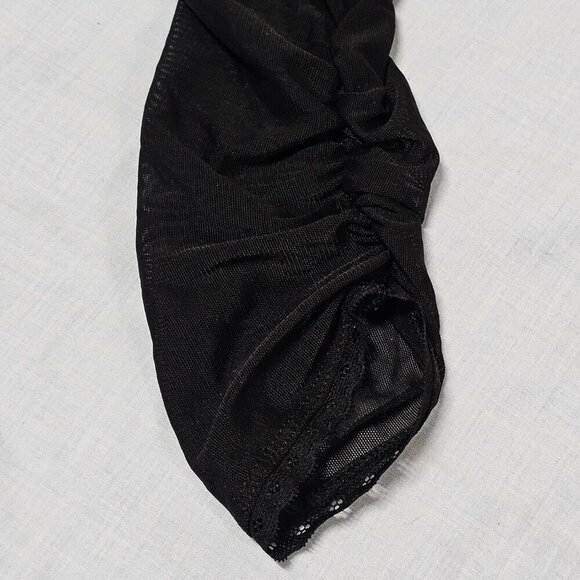 Free People Rendezvous Lace Trim Top Blouse Women Size S White/Black - Picture 13 of 15